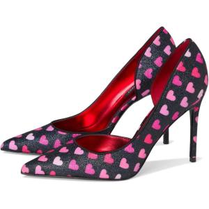 image:imageNine West Womens FoloweBlack Glitter Heart Print Multi