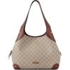 image:imageNine West Womens Eamon Large Shoulder BagBeige LogoMahogany