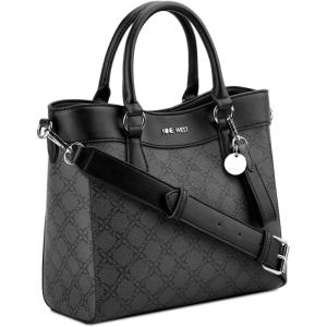image:imageNine West Womens Lior SatchelJet Black Logo