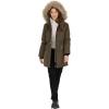 image:imageNine West Womens Cold Weather Parka With Zip Off HoodArmy