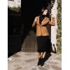 image:imageNine West Womens Leather Lapel Blazer Middle BrownMiddle Brown