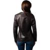image:imageNine West Womens Leather Zip Jacket BlackDark Brown