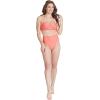 image:imageNine West Womens Grapefruit Textured Bikini Separates Bandeau Top and HighWaist BottomTop Grapefruit