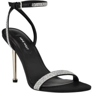 image:imageNine West Womens Reina Heeled SandalBlack Satin 001