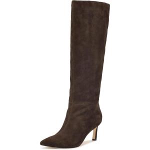 image:imageNine West Womens Lorthey Wide CalfDark Brown Suede 200